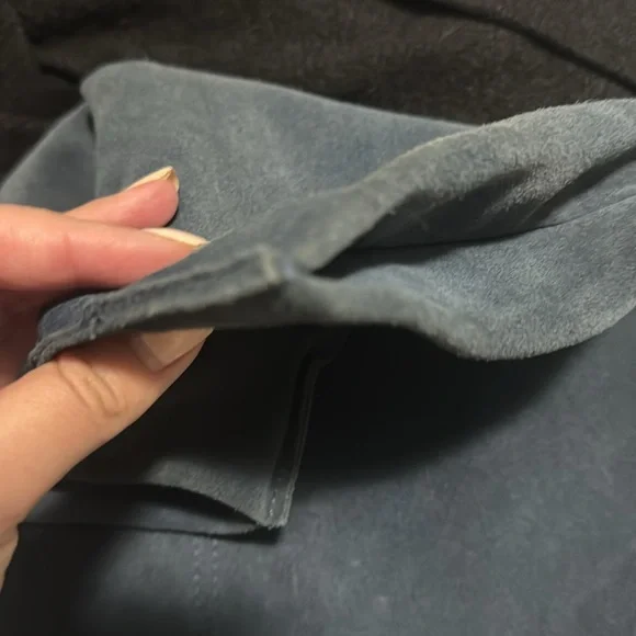Shinola Detroit Blue Seude Shoulder Bag like new